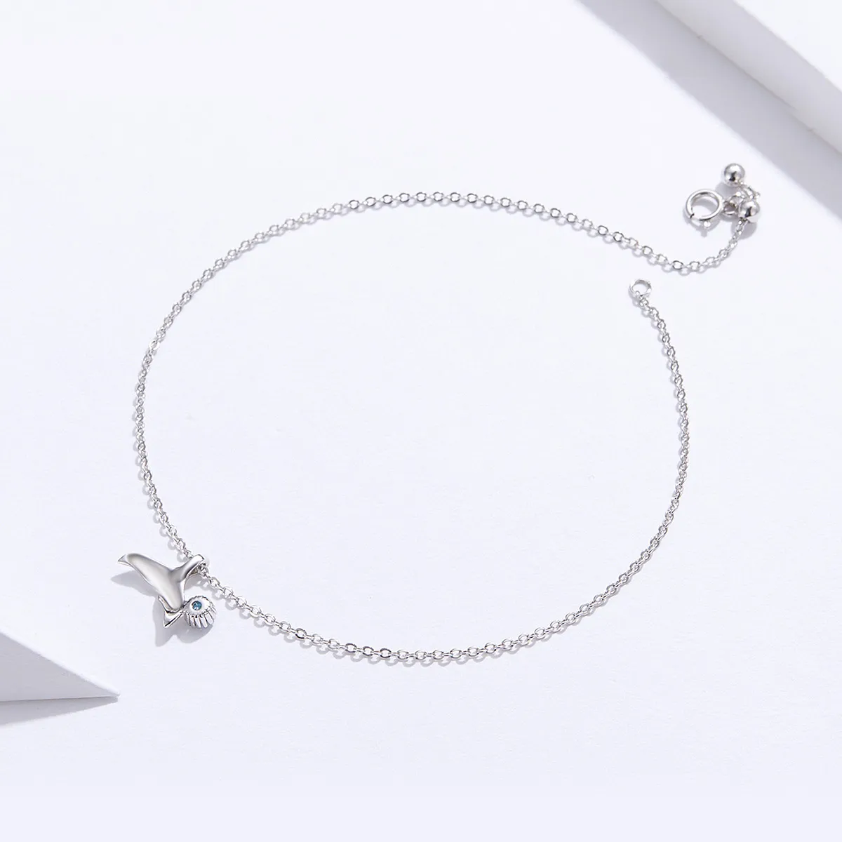 Pandora Style Silver Mermaid Hale Anklet - SCT004