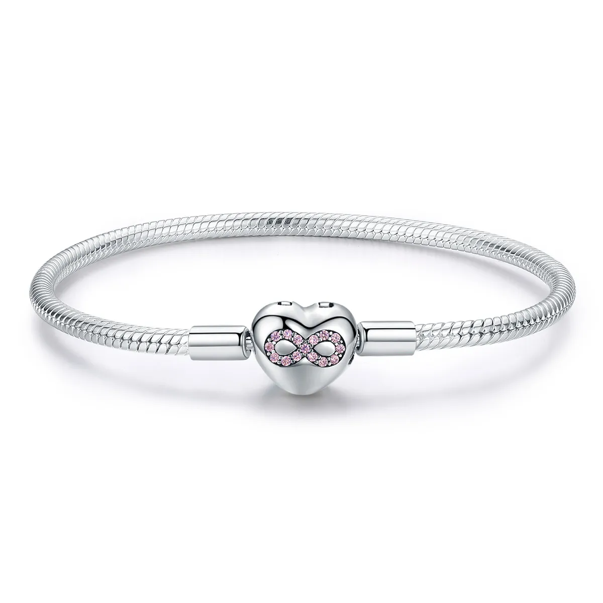 Pandora Moments Style Silver Heart of Eternity Slider Armbånd - SCB142