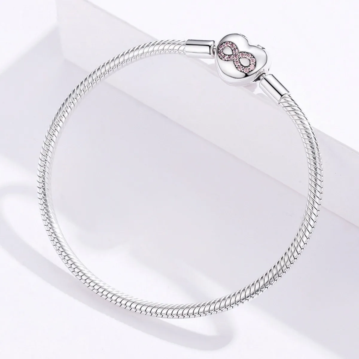 Pandora Moments Style Silver Heart of Eternity Slider Armbånd - SCB142