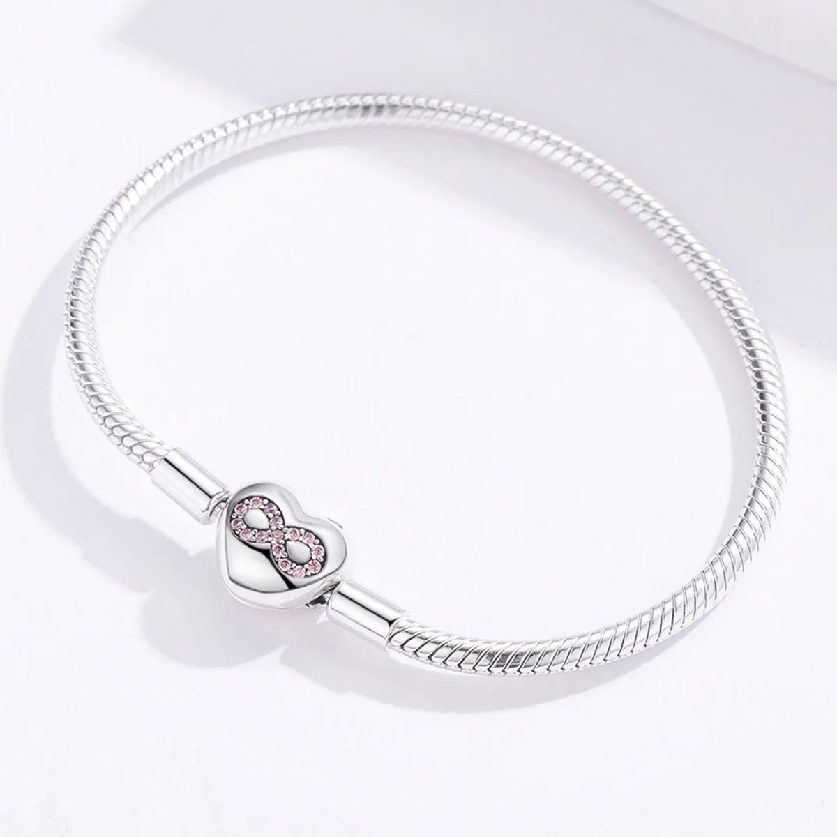 Pandora Moments Style Silver Heart of Eternity Slider Armbånd - SCB142