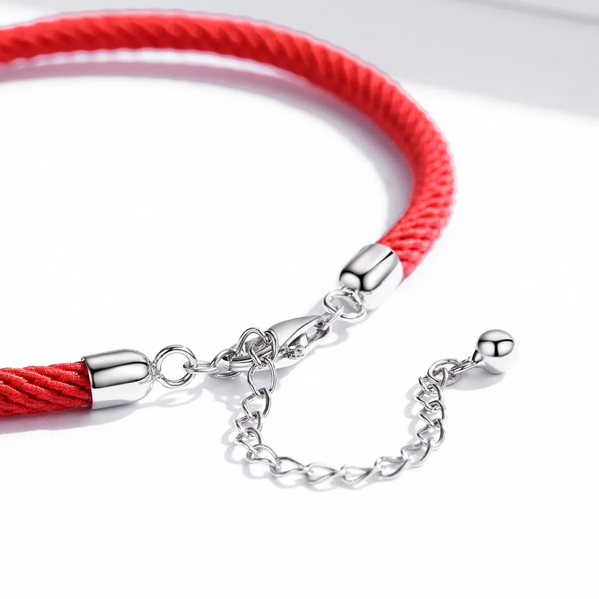 Pandora Style Red Rope Stoffarmbånd - SCB166