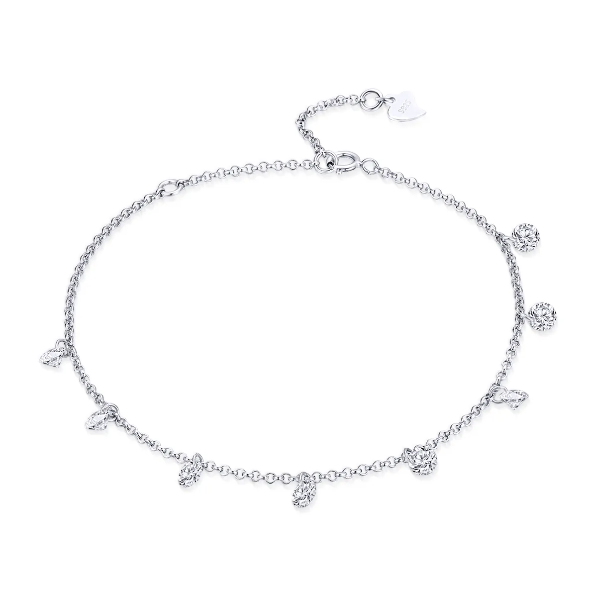 Pandora Style Silver Contracted Elves Chain Slider Armbånd - SCB103