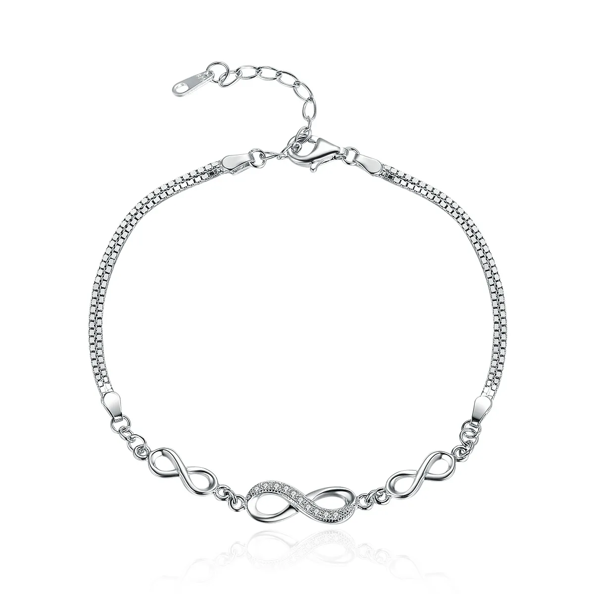 Pandora Style Silver Endless Elegance Slider Armbånd - SCB037