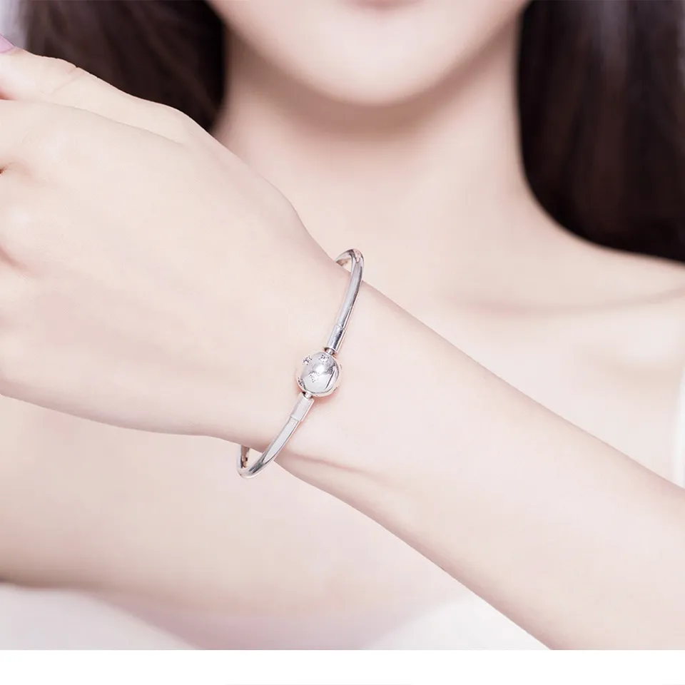 Pandora Style Silver Galaxy Bangle - SCB144