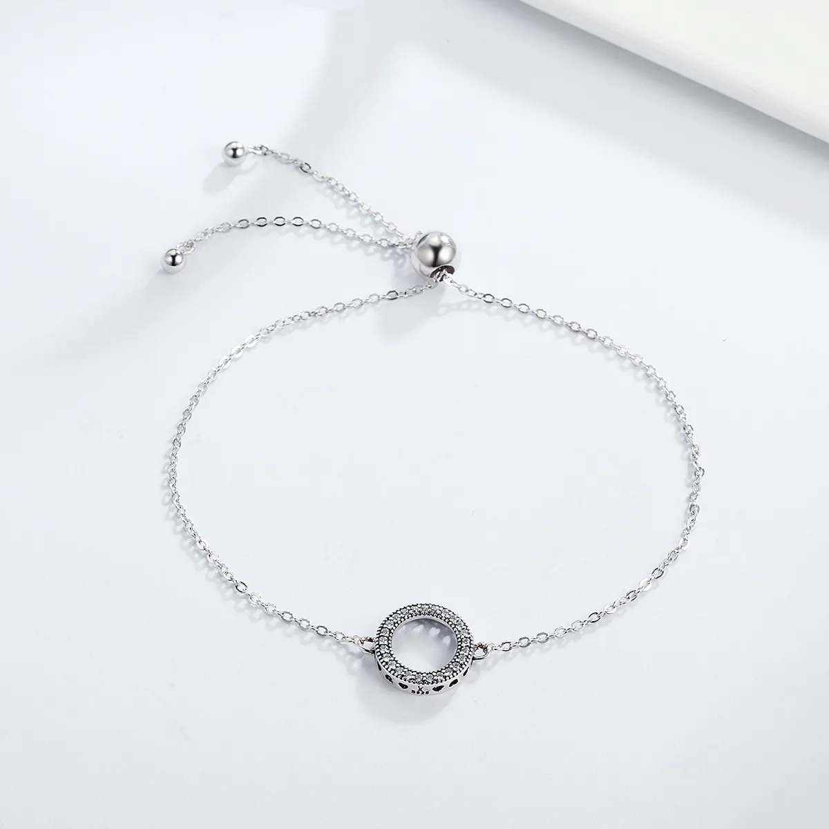 Pandora Style Silver Halo Slider Armbånd - SCB030