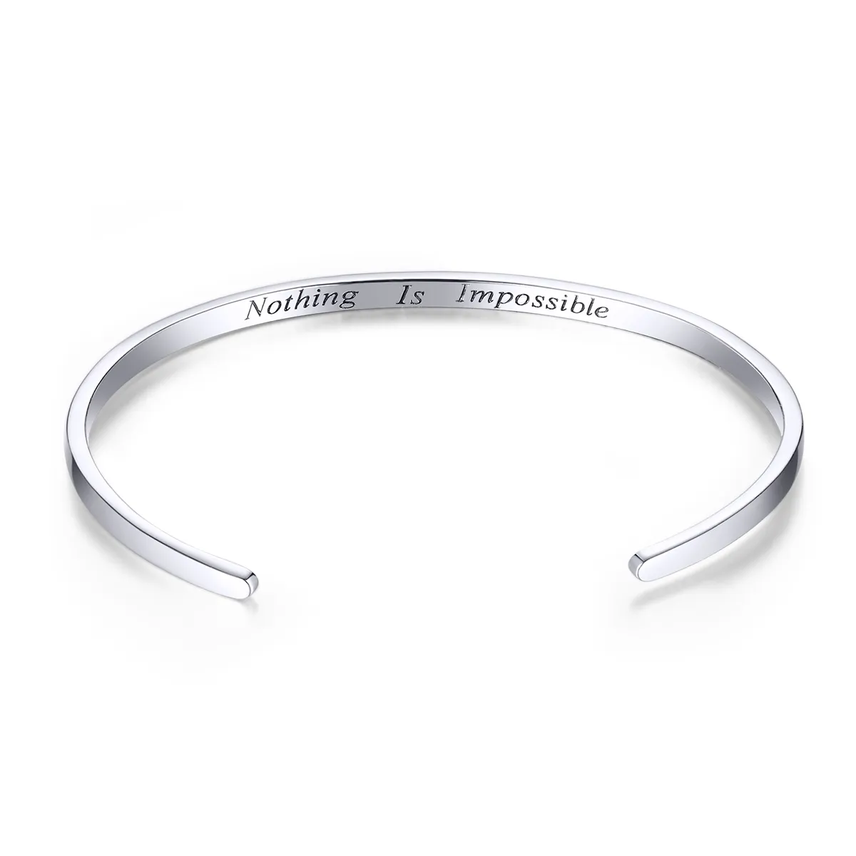 Pandora Style Silver Nothing Is Impossible Åpen mansjettarmring - SCB160