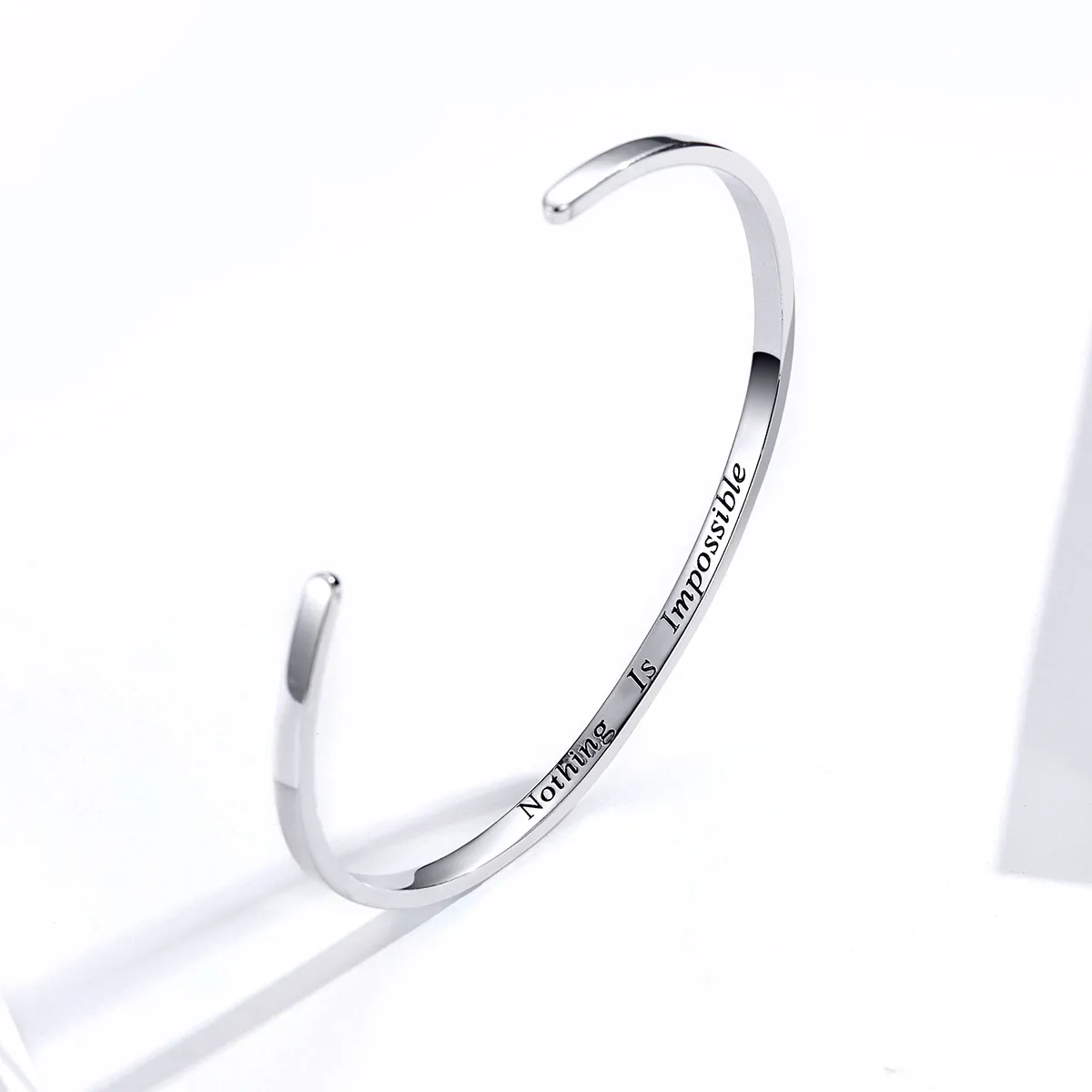 Pandora Style Silver Nothing Is Impossible Åpen mansjettarmring - SCB160