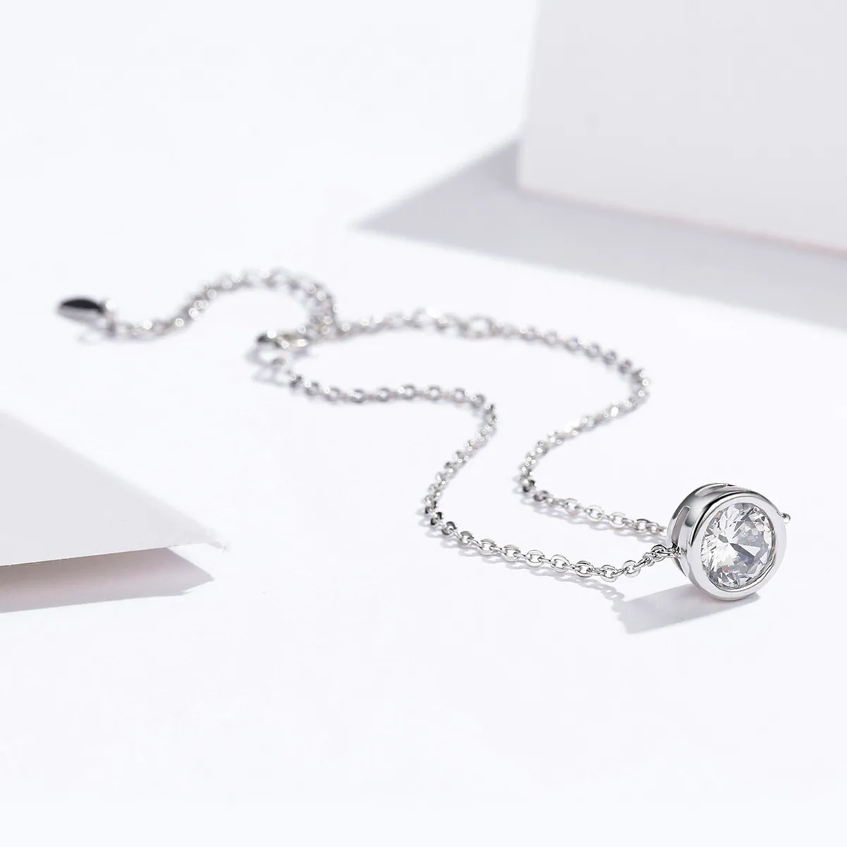 Pandora Style Silver Simple Chain Slider Armbånd - SCB157