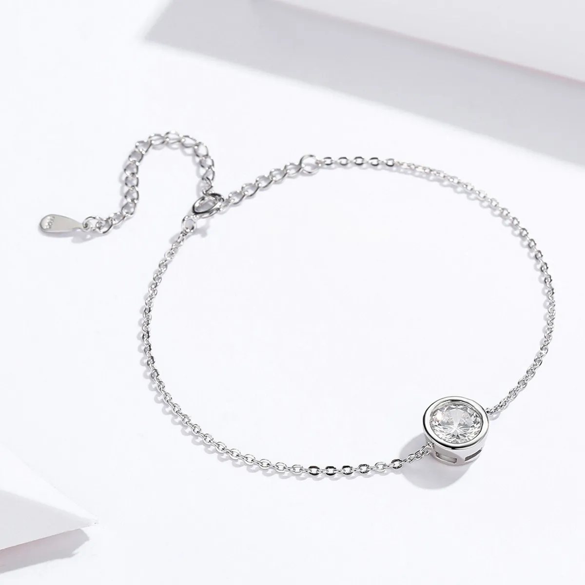 Pandora Style Silver Simple Chain Slider Armbånd - SCB157