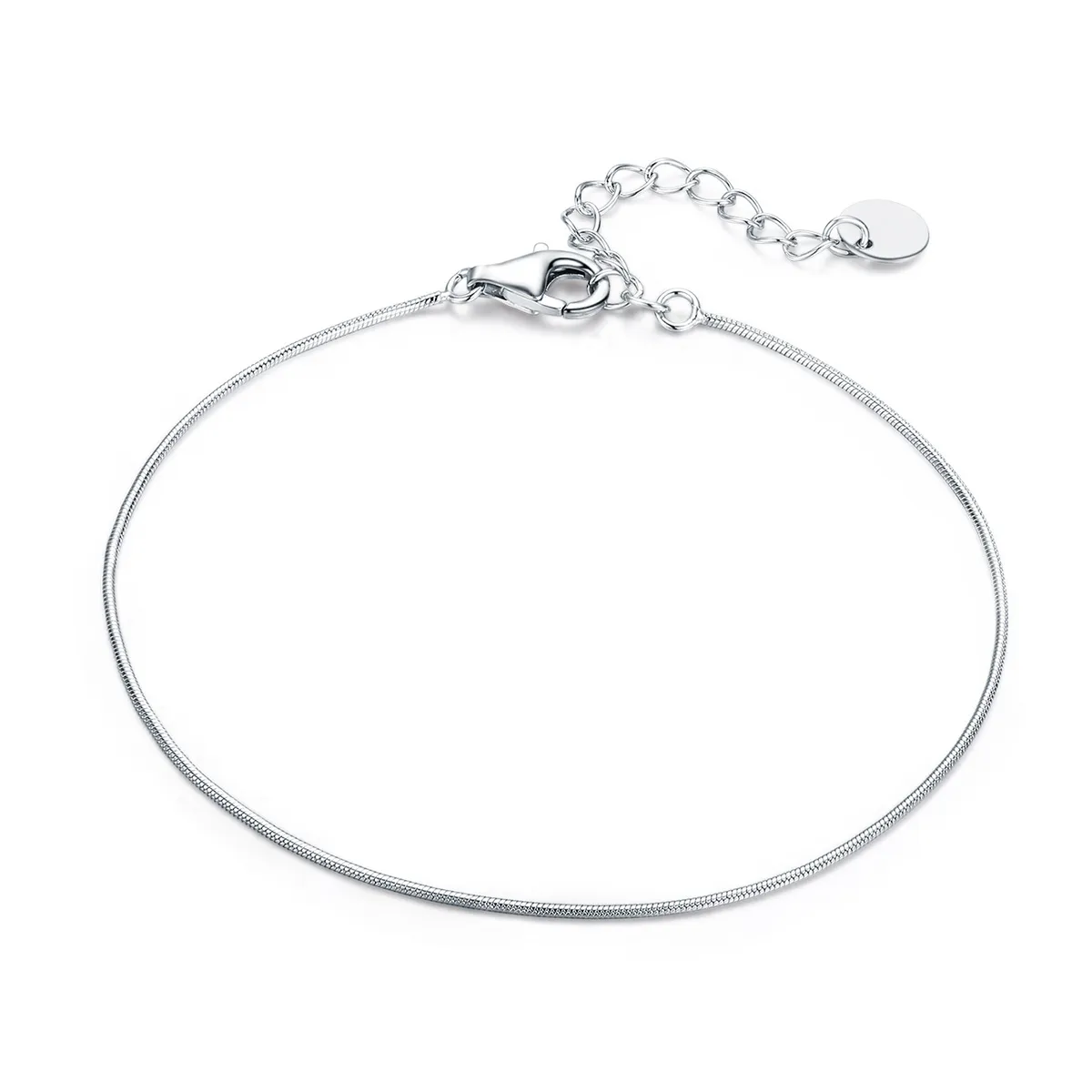 Pandora Style Silver Snake Chain Armbånd - SCB153