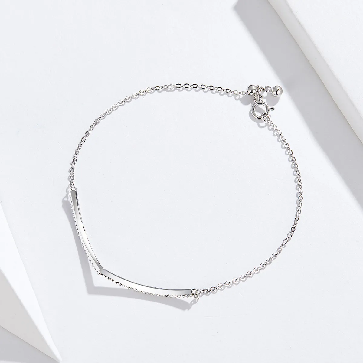 Pandora Style Silver Triumphant Return Chain Slider Armbånd - SCB137