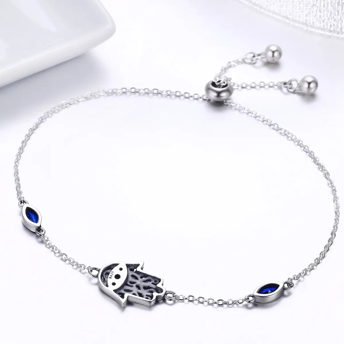 Pandora Style Sølv Spoil Chain Slider Armbånd - SCB076