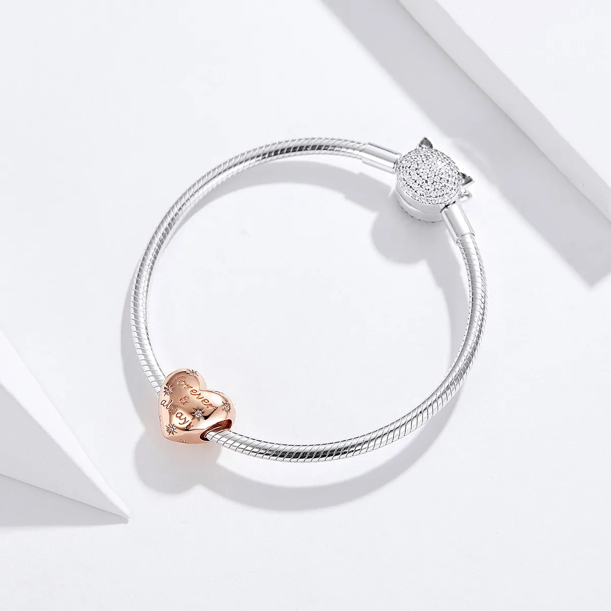 Pandora Style Rose Gold Forever & Always Charm - SCC1223