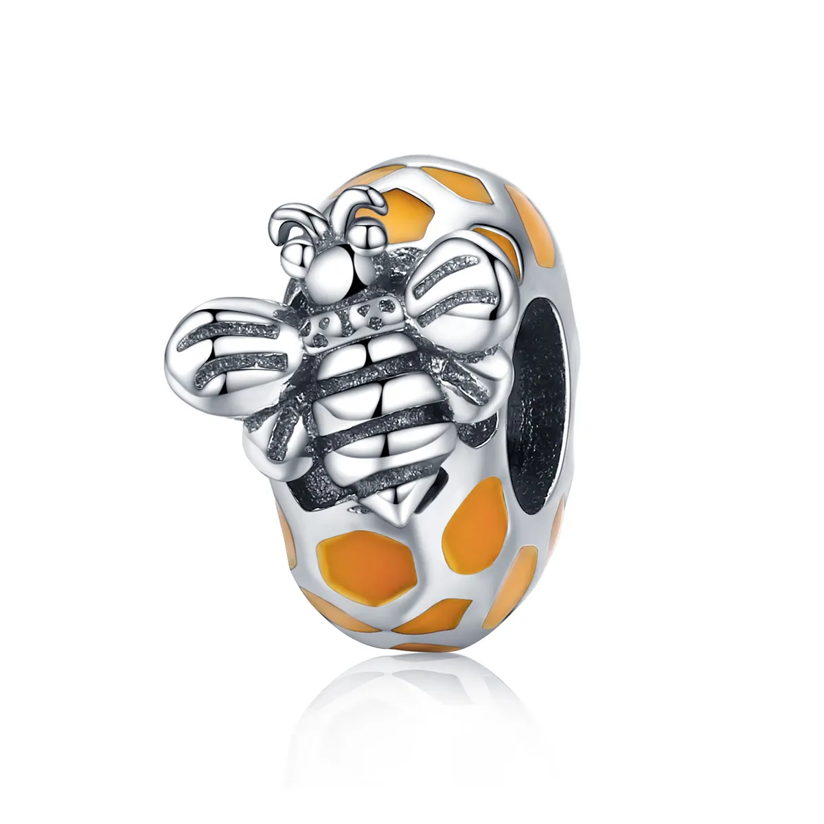 pandora style silver bee and hive spacer scc1102