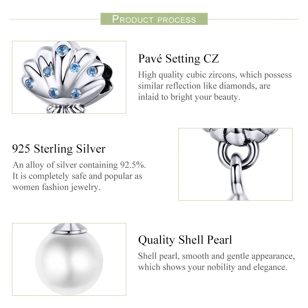 Pandora Style Silver Cherish Happiness Dingle Charm - SCC1155