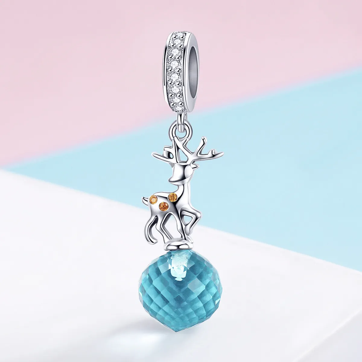 Pandora Style Silver Deer Dangle - SCC1010