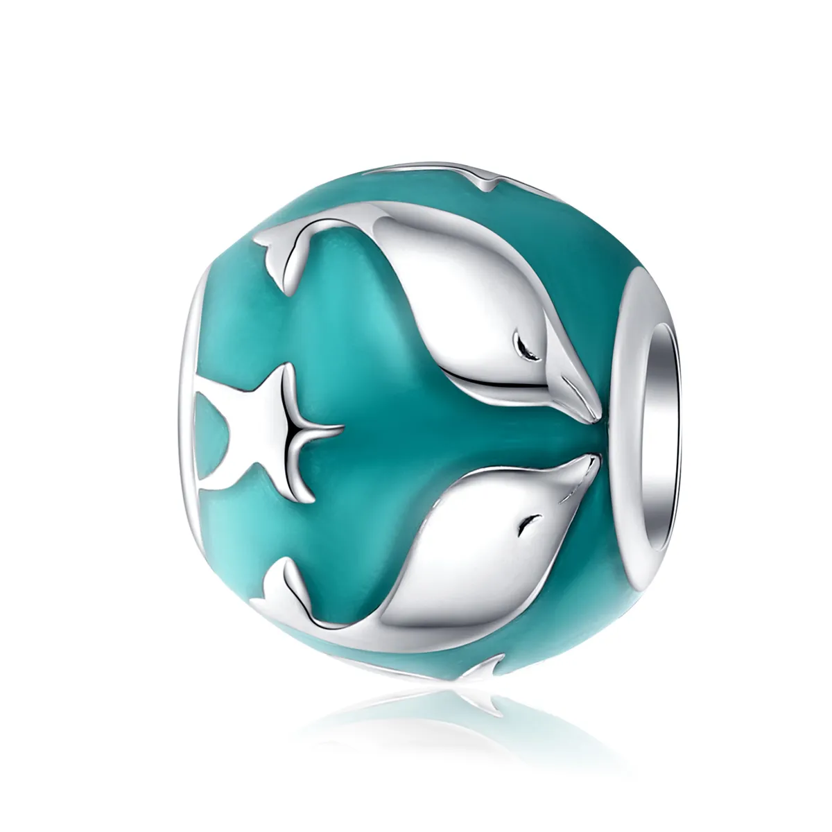 Pandora Style Silver Dolphin Charm - SCC1295