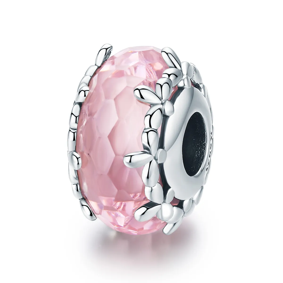 Pandora Style Silver Floret Murano Glass Charm - SCC1282