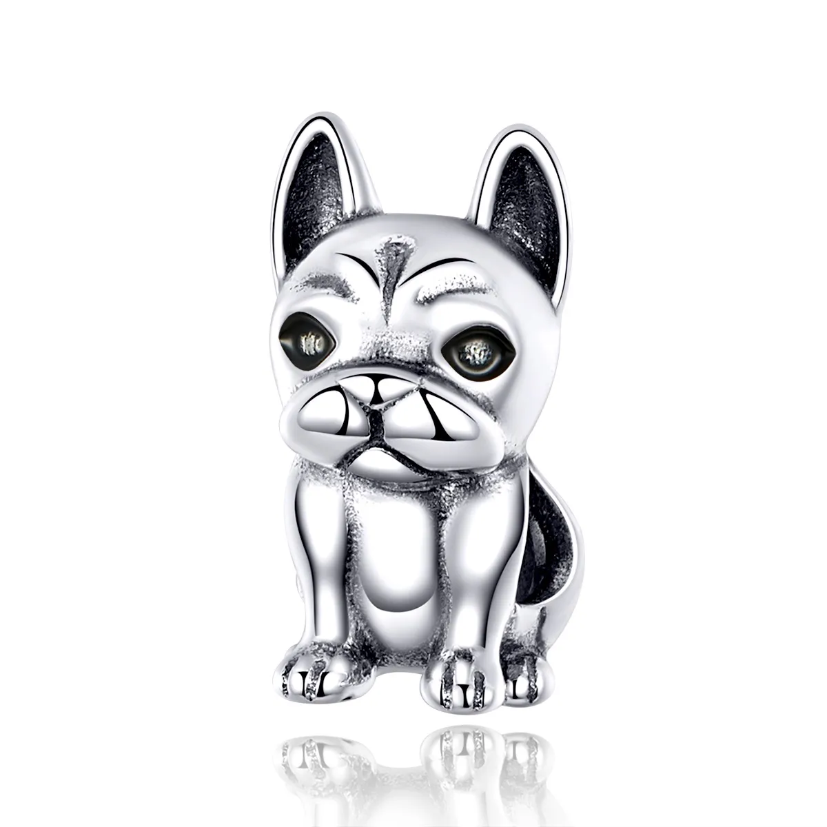 Pandora Style Silver French Bulldog Charm - SCC1306