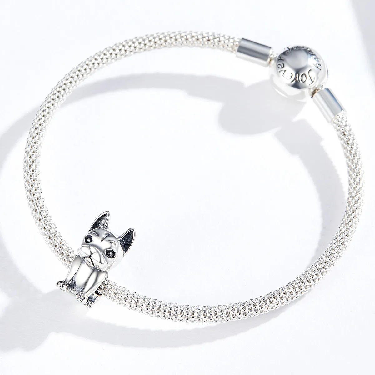 Pandora Style Silver French Bulldog Charm - SCC1306