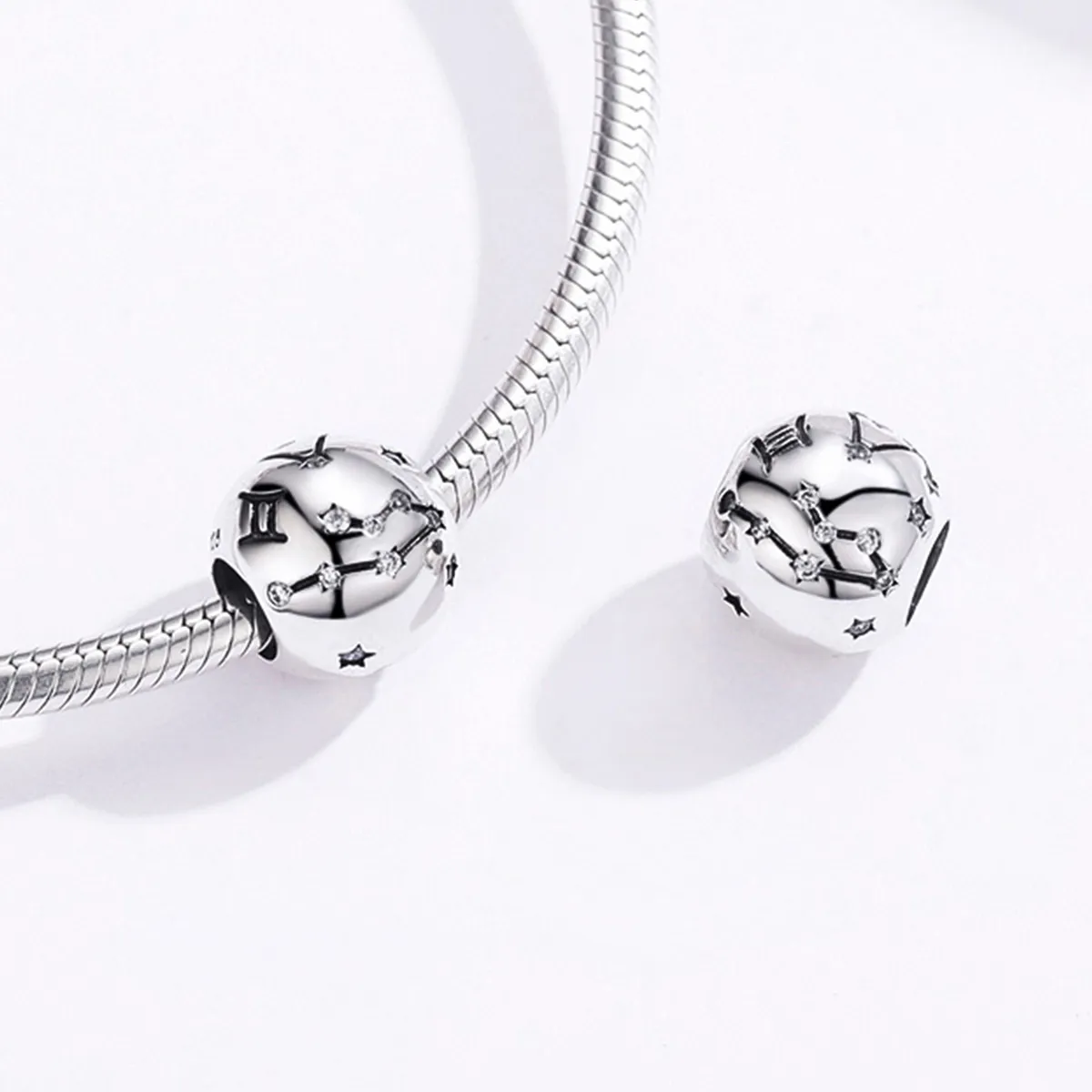 Pandora Style Silver Gemini Charm - SCC1218-3