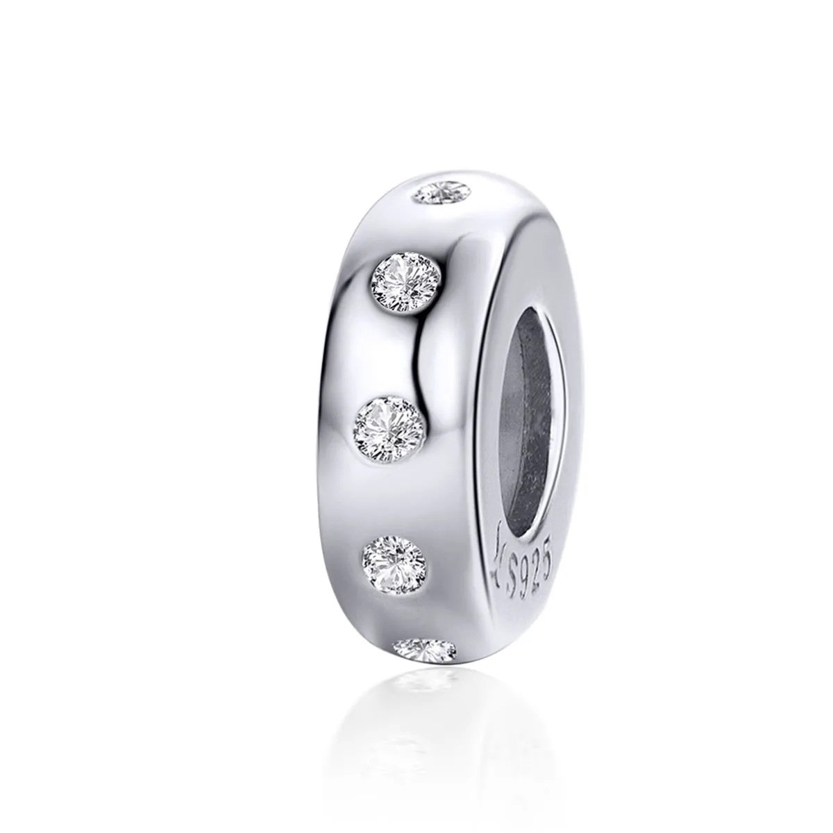 Pandora Style Silver Glitrende Spacer - SCC1171