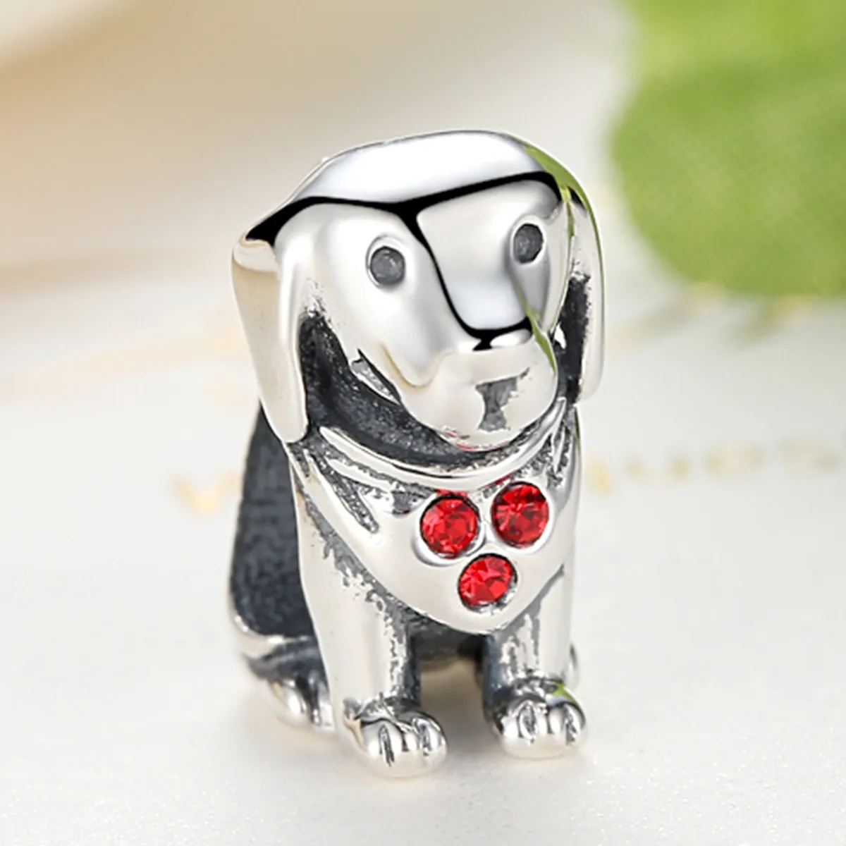 Pandora Style Silver Golden Retriever Charm - SCC016