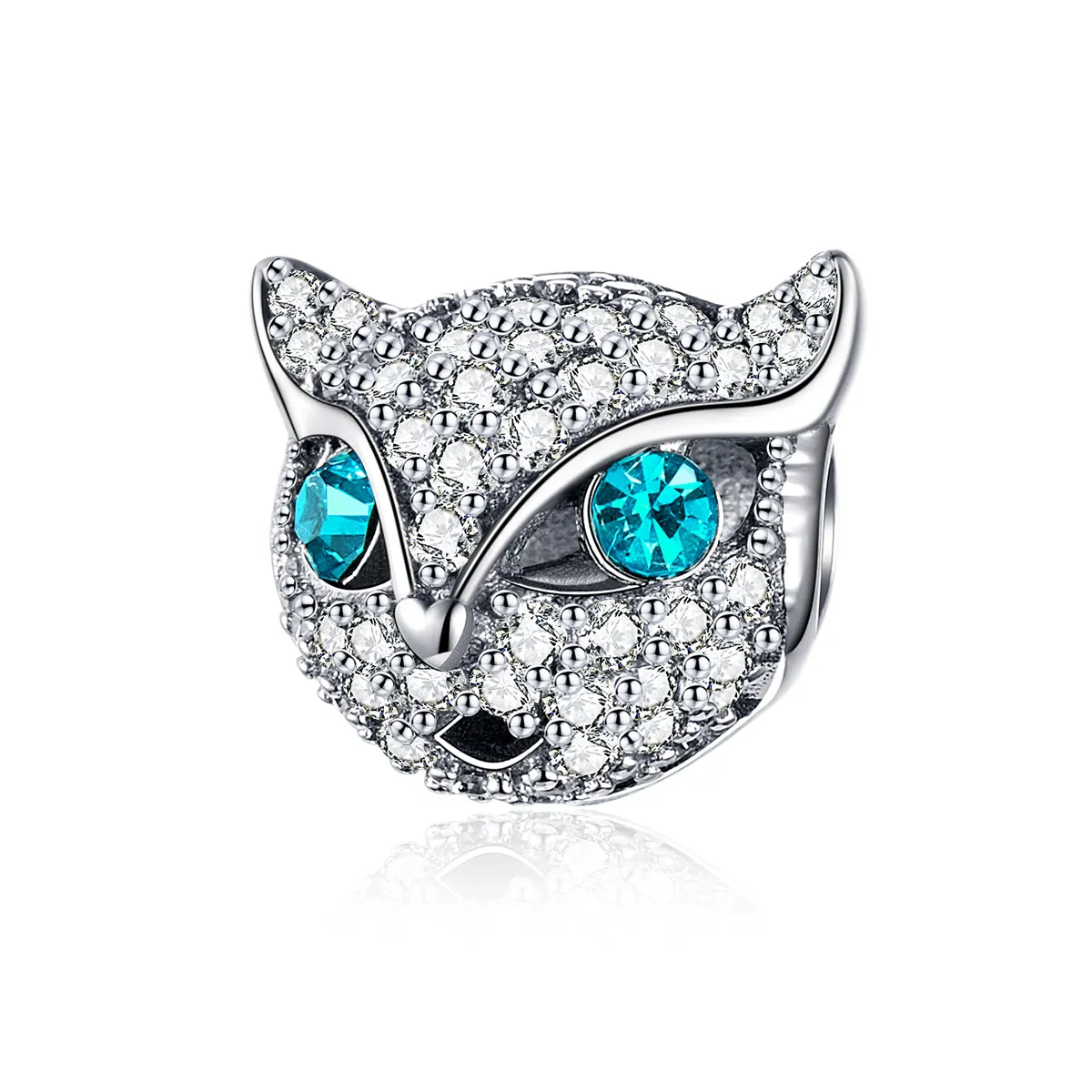 pandora style silver happy kitty charm scc1131