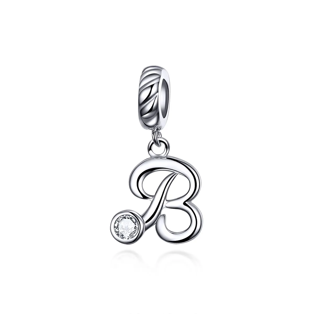 pandora style silver letter b dingler scc1183 b