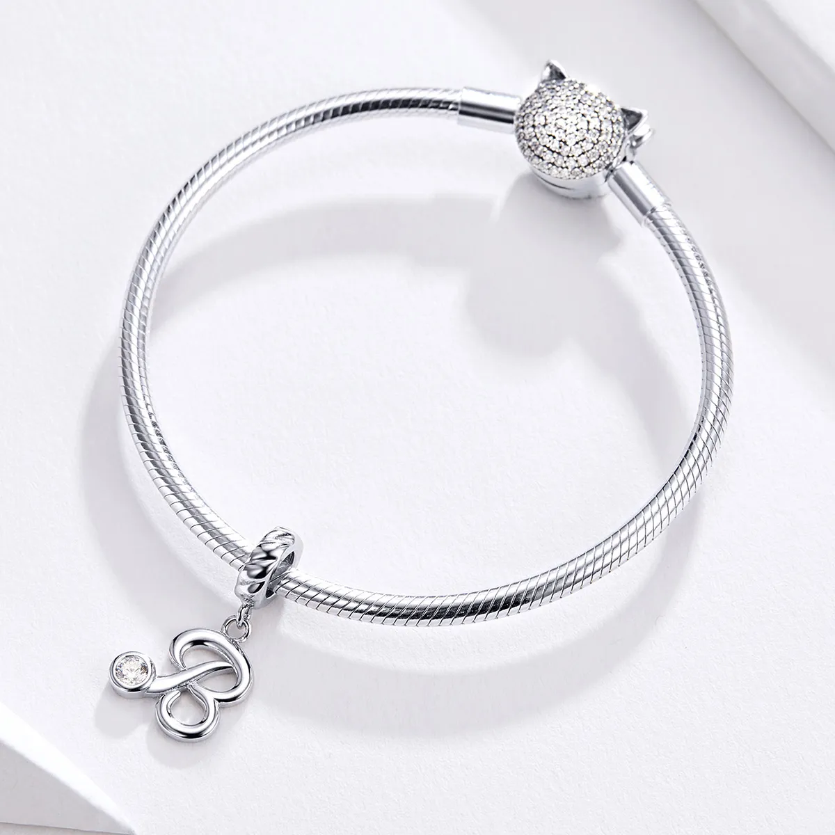 Pandora Style Silver Letter B Dingler - SCC1183-B