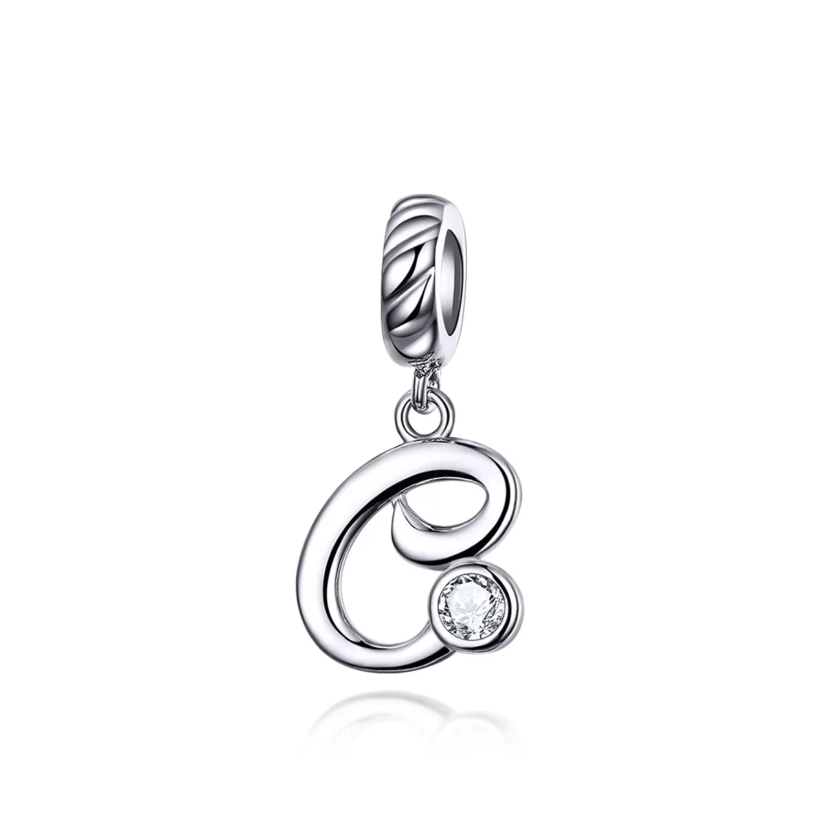 pandora style silver letter c dingle scc1183 c