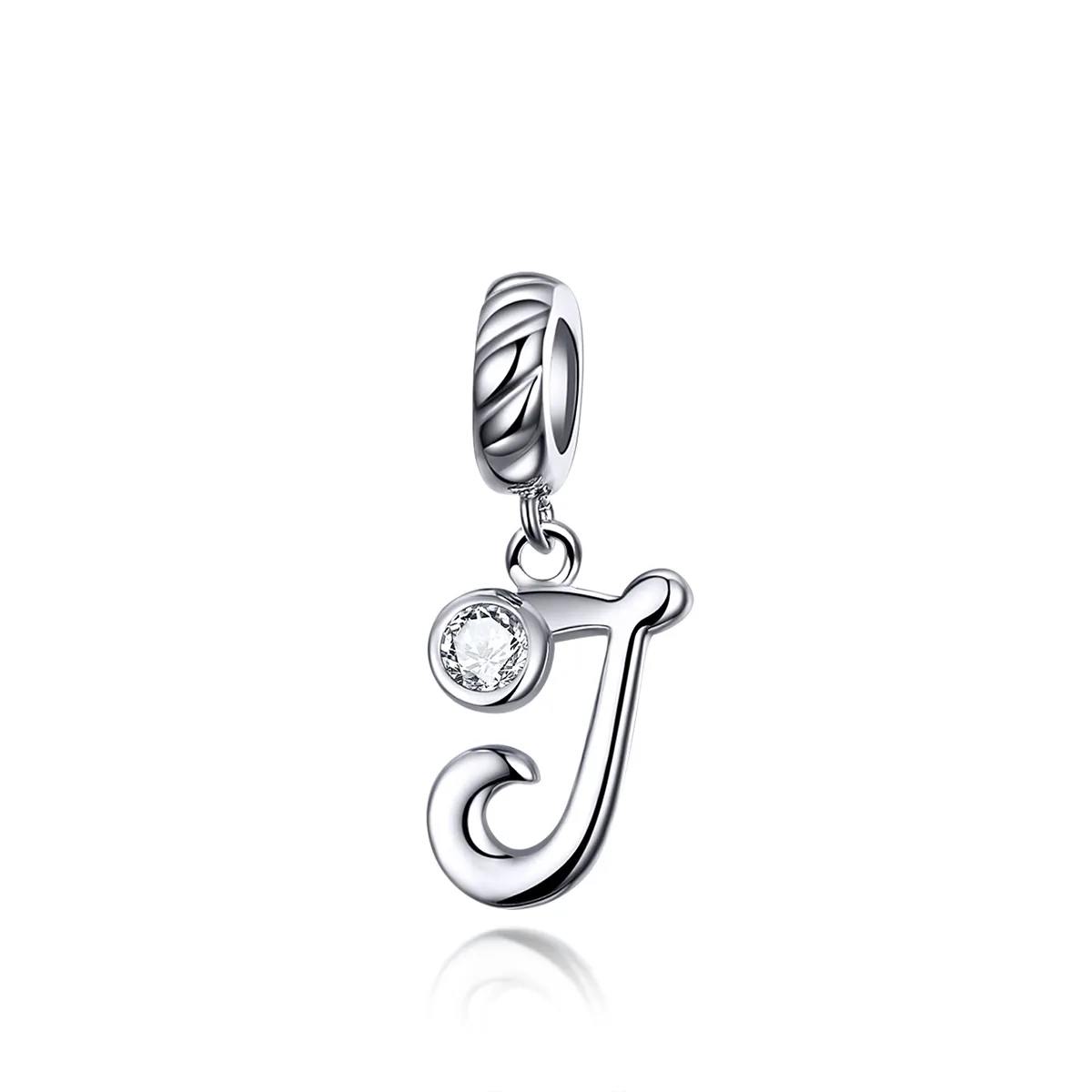 Pandora Style Silver Letter J Dangle - SCC1183-J