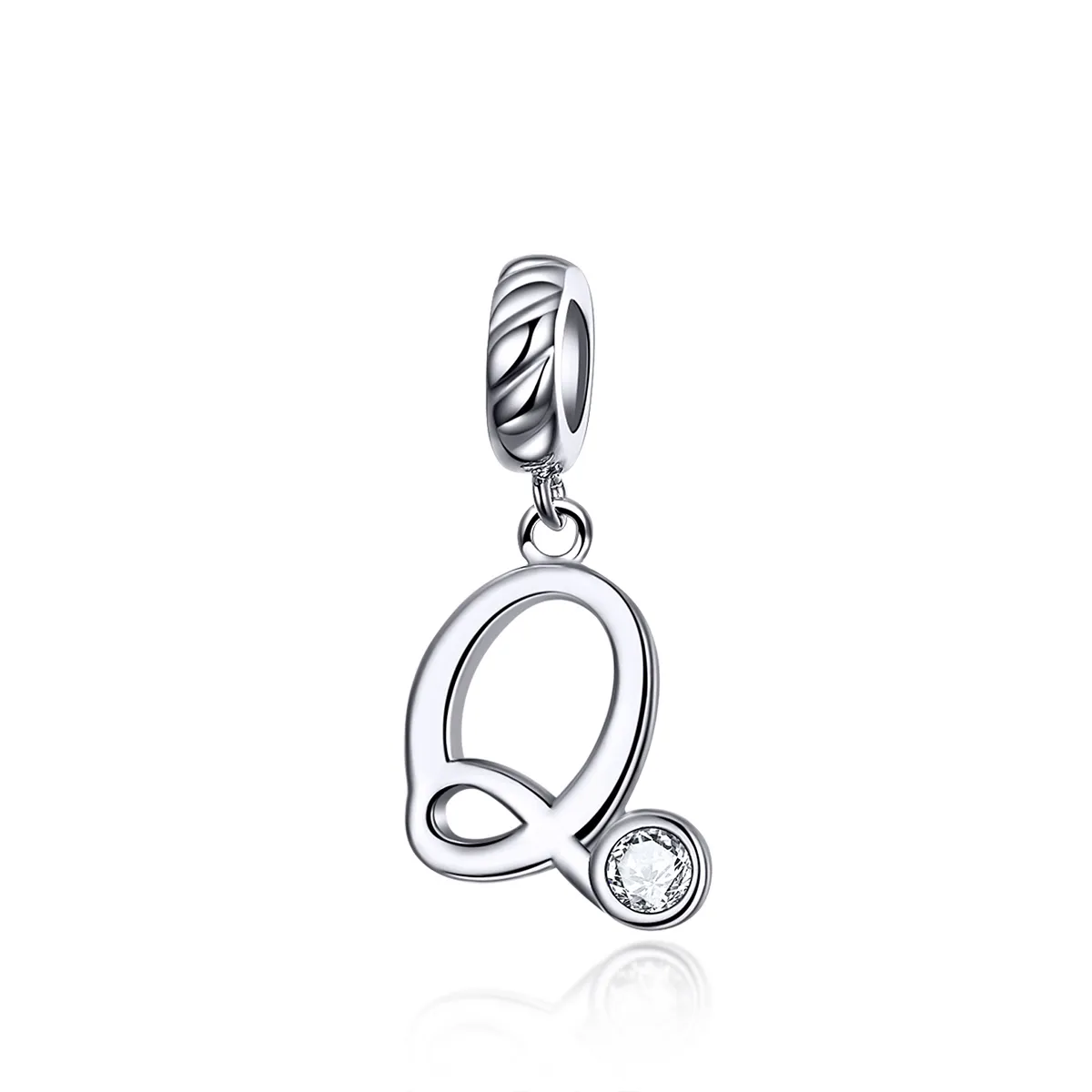 pandora style silver letter q dingle scc1183 q