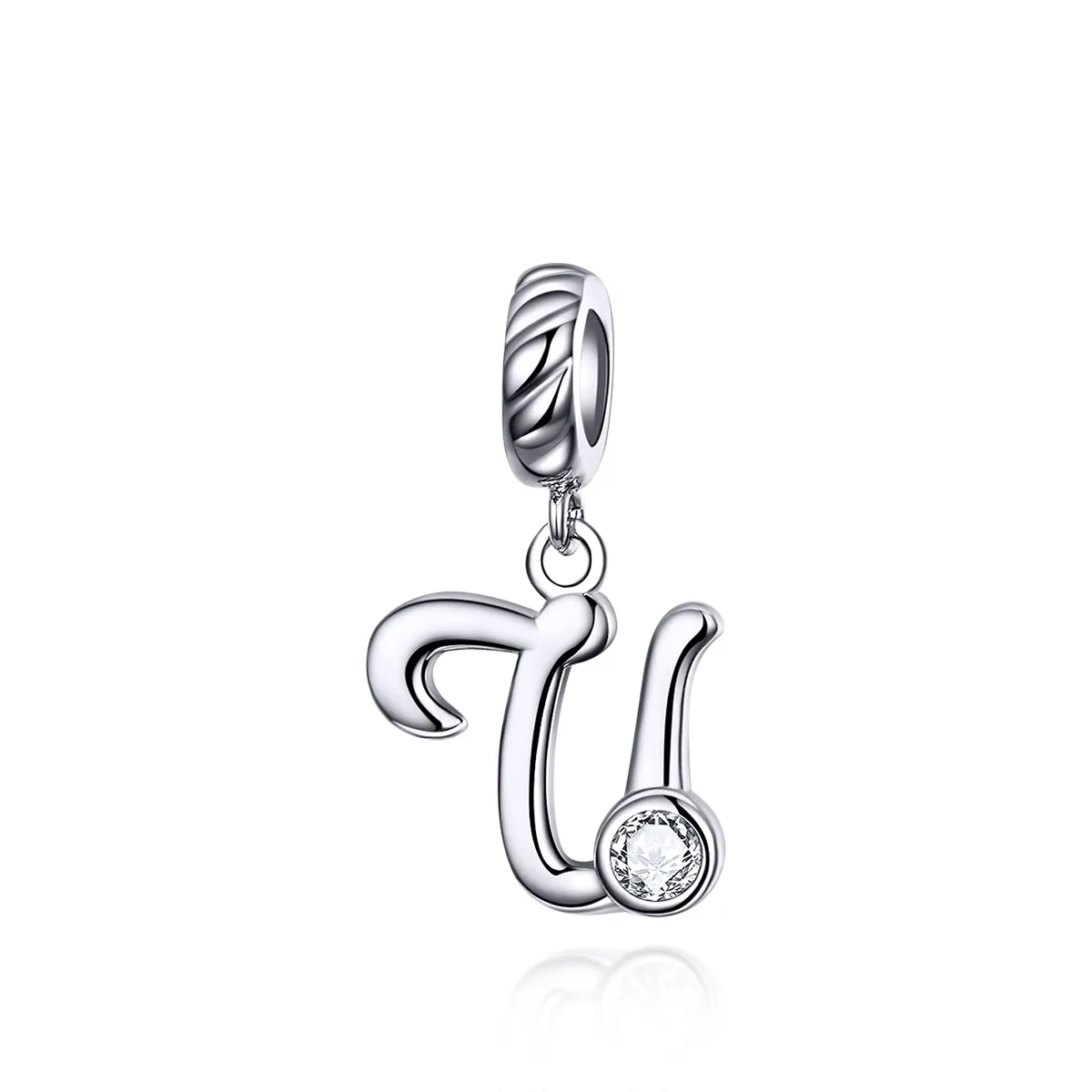 Pandora Style Silver Letter U Dangle - SCC1183-U