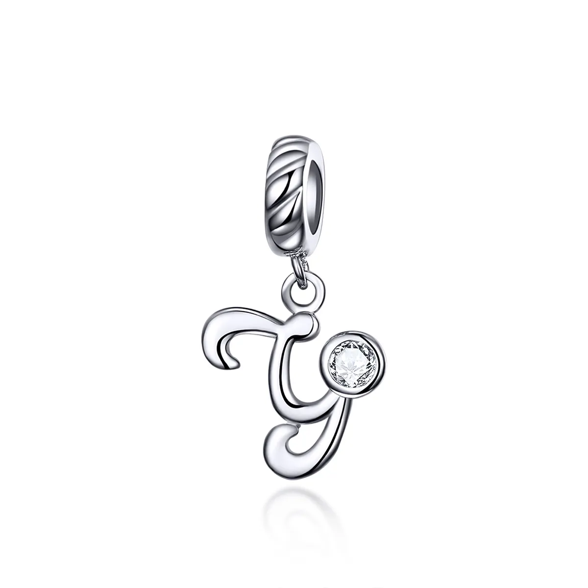 Pandora Style Silver Letter Y Dangle - SCC1183-Y