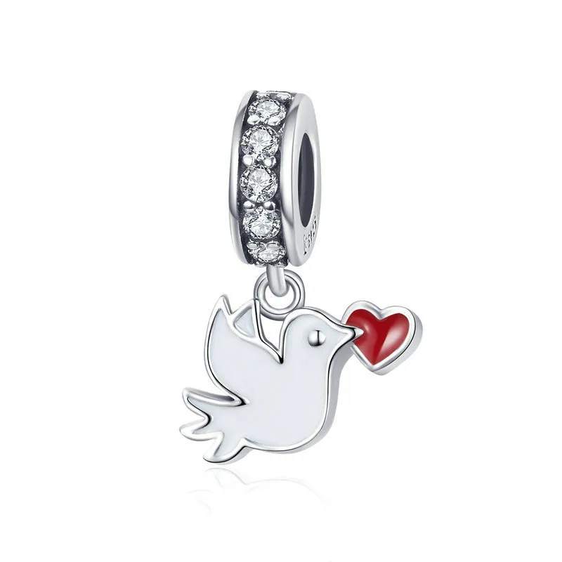 Pandora Style Silver Love Messenger Dangle - SCC1227