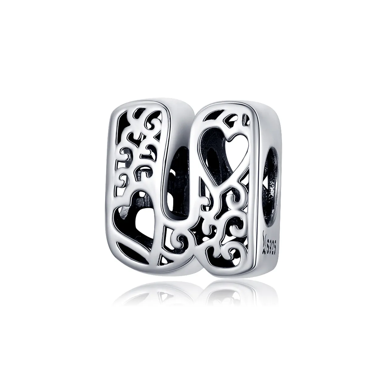 pandora style silver magic letter u charm scc1229 u