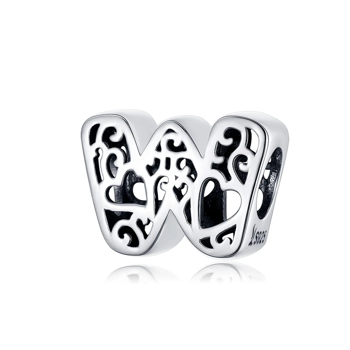 pandora style silver magic letter w charm scc1229 w