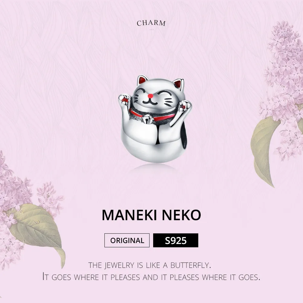 Pandora Style Silver Maneki Neko Charm - SCC1178