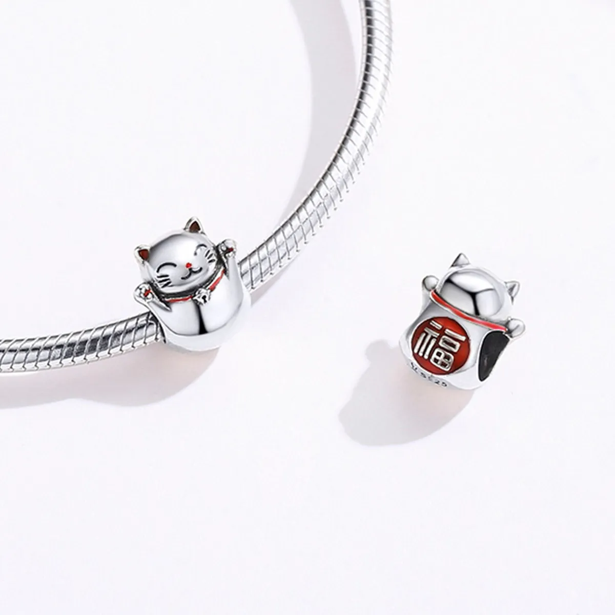 Pandora Style Silver Maneki Neko Charm - SCC1178