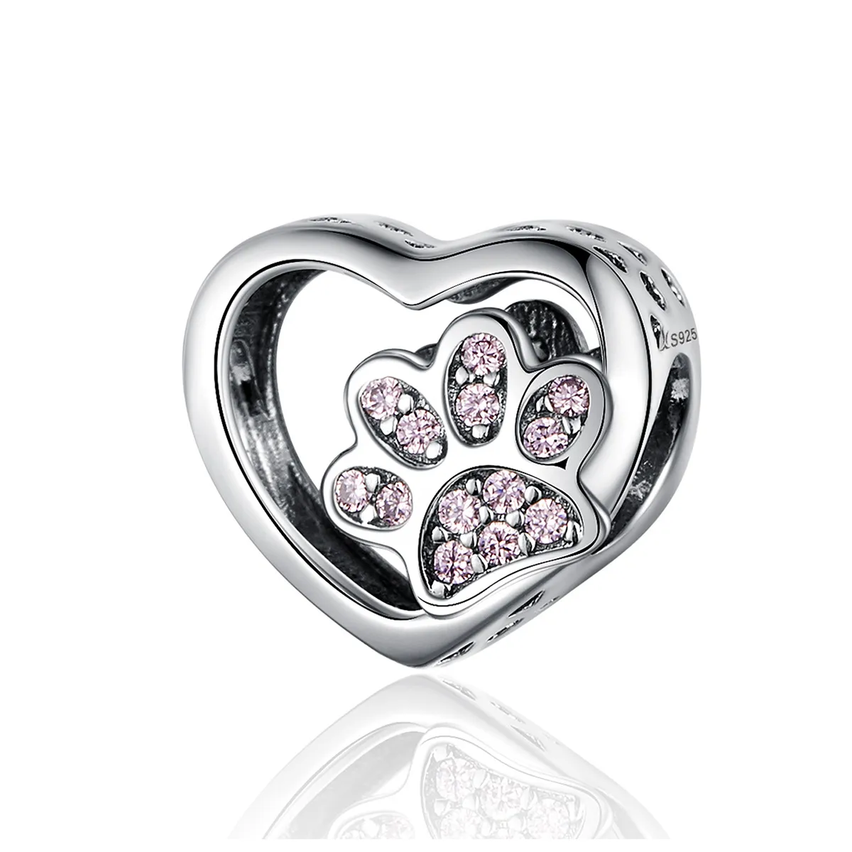 pandora style silver mark of pets charm scc1191