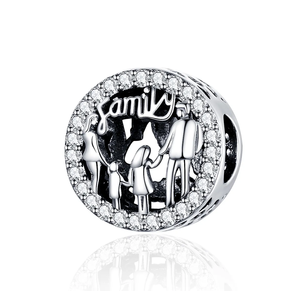 pandora style silver my family charm scc1184