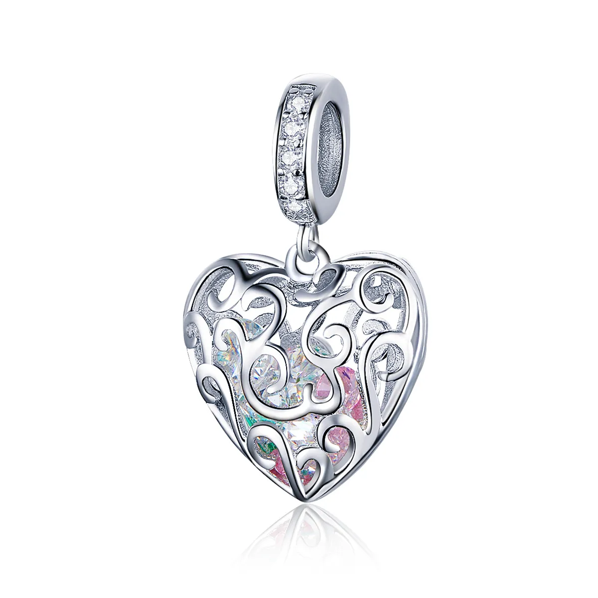 Pandora Style Silver Palpitation Dingle Charm - SCC1126