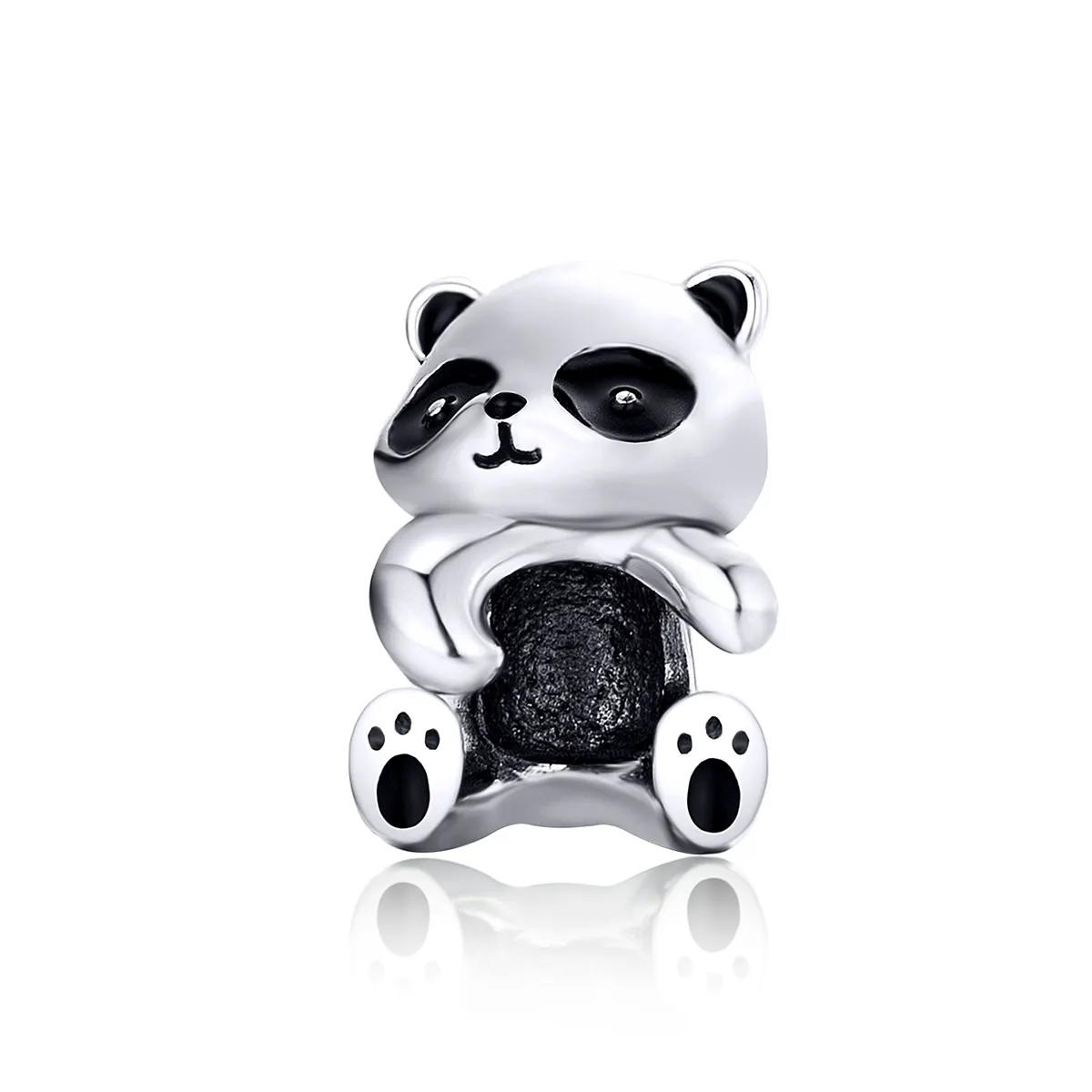 pandora style silver panda charm scc1175