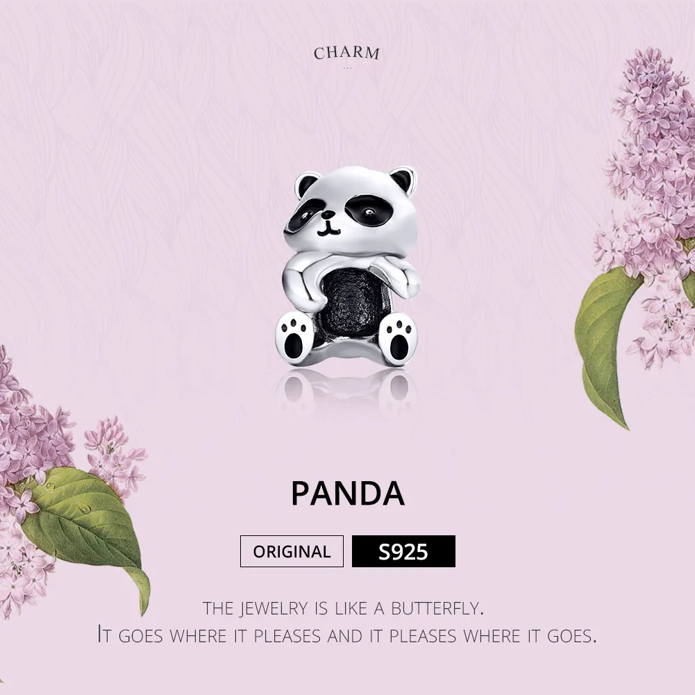 Pandora Style Silver Panda Charm - SCC1175