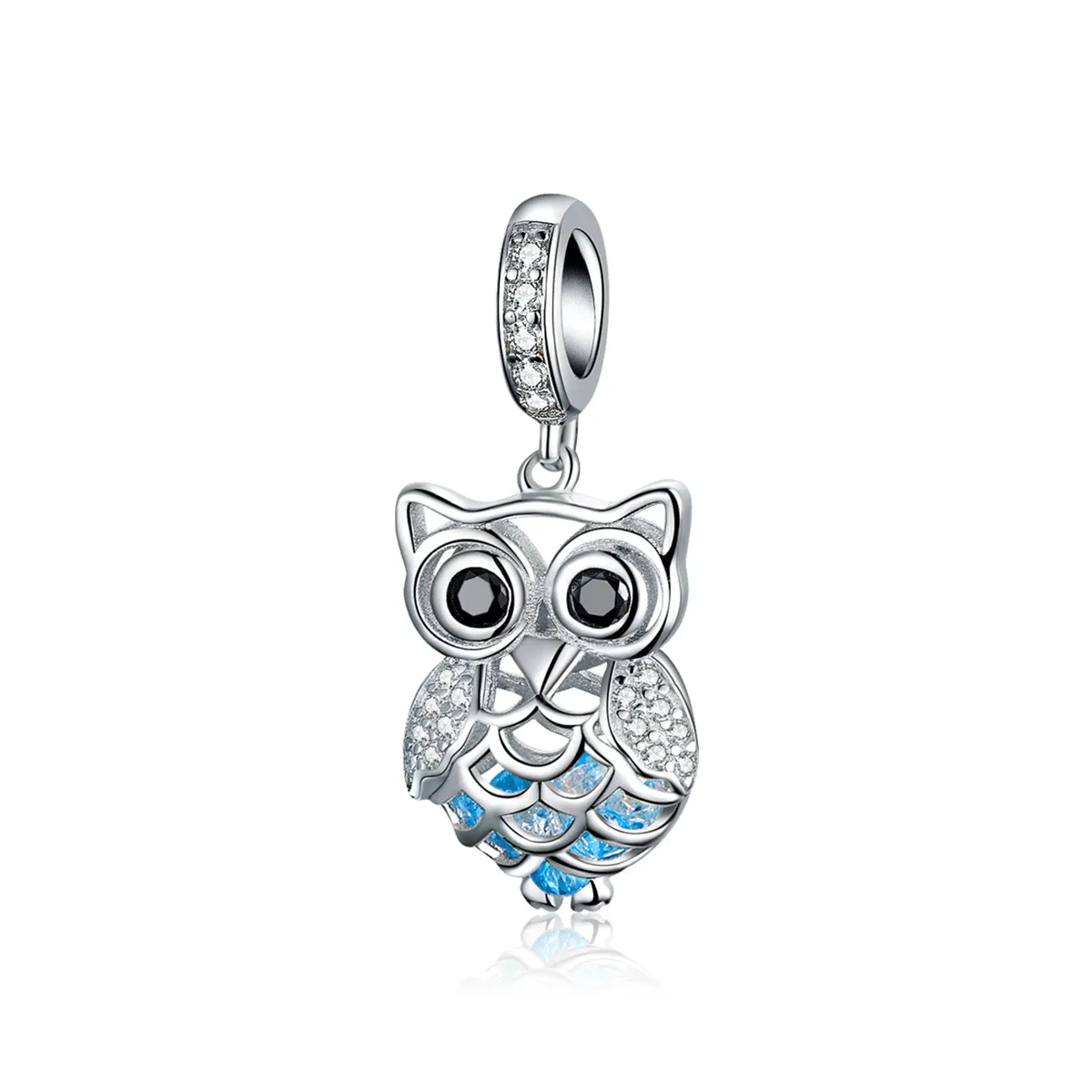 Pandora Style Silver Perpetual Owl Dingle - SCC1124