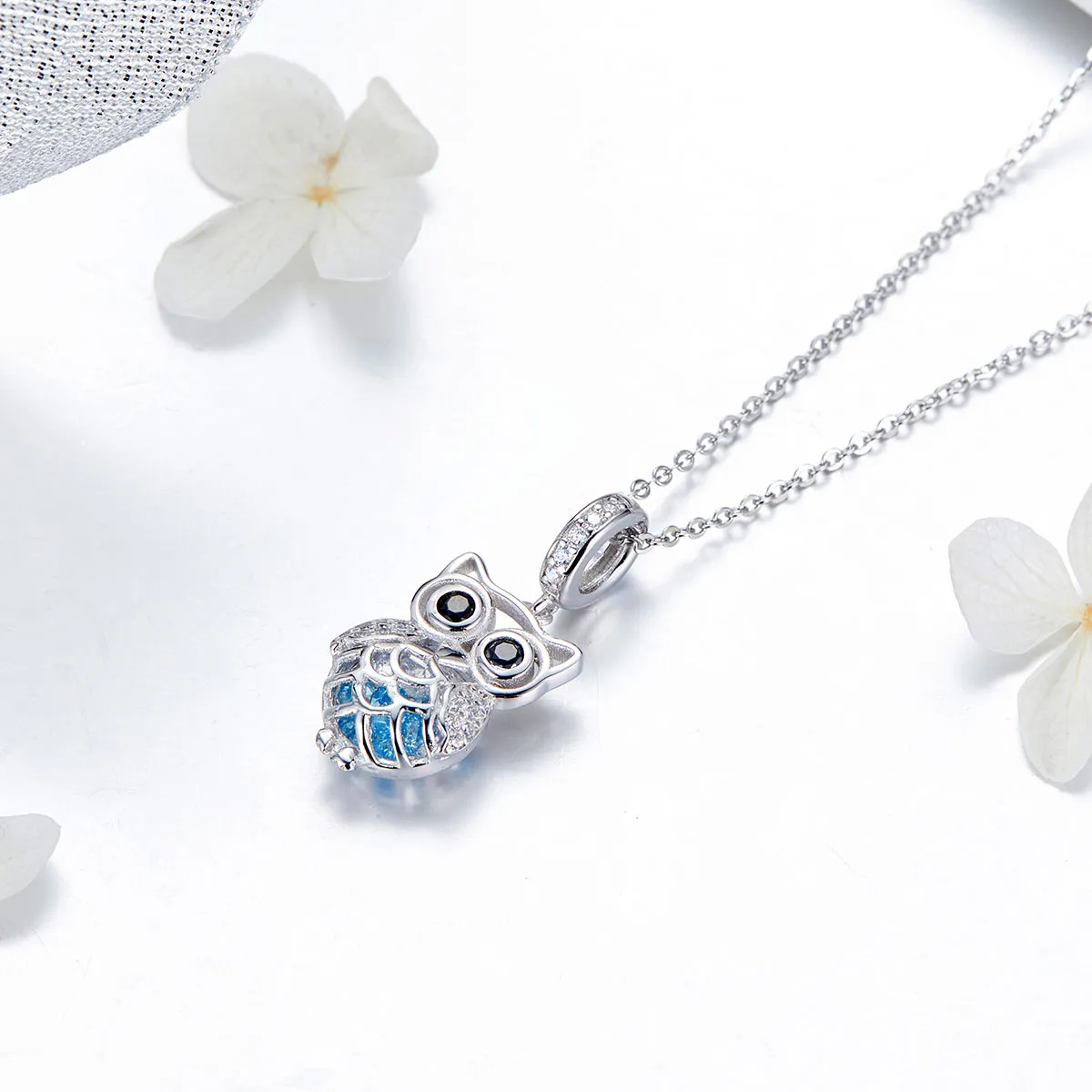 Pandora Style Silver Perpetual Owl Dingle - SCC1124