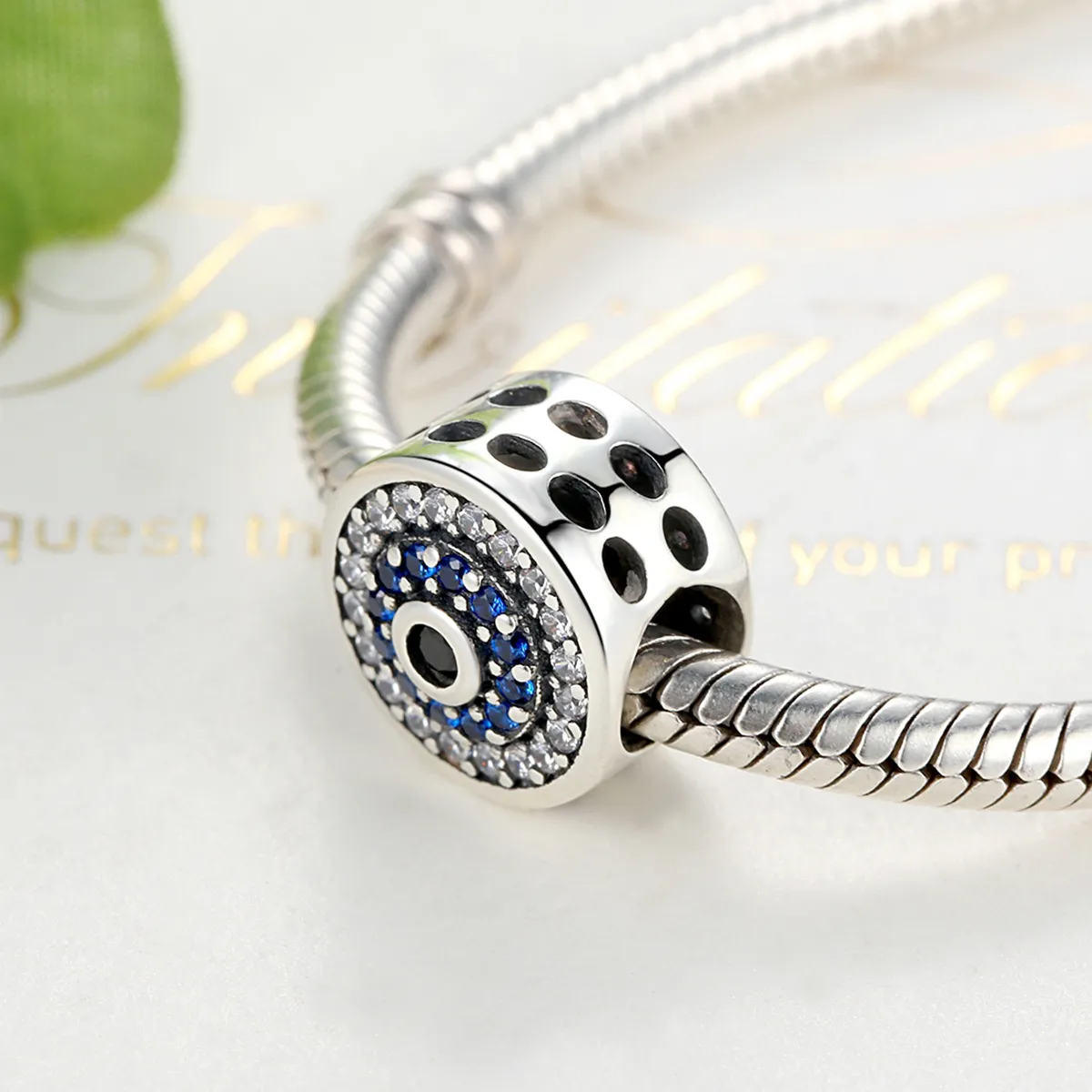 Pandora Style Silver Sparkle Eye Charm - SCC092