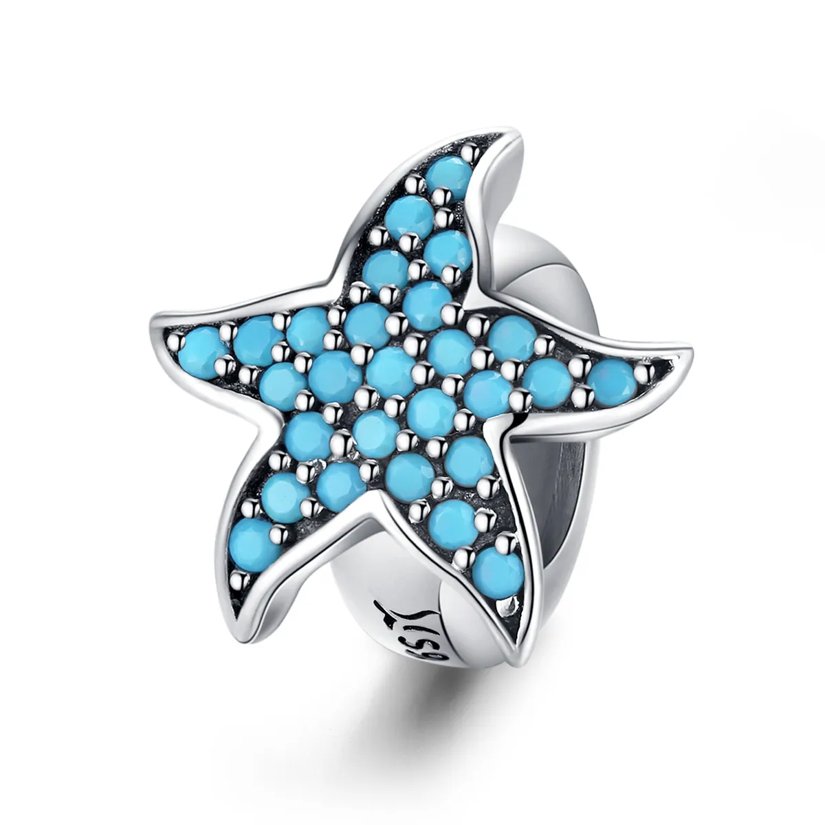 pandora style silver starfish charm scc1313