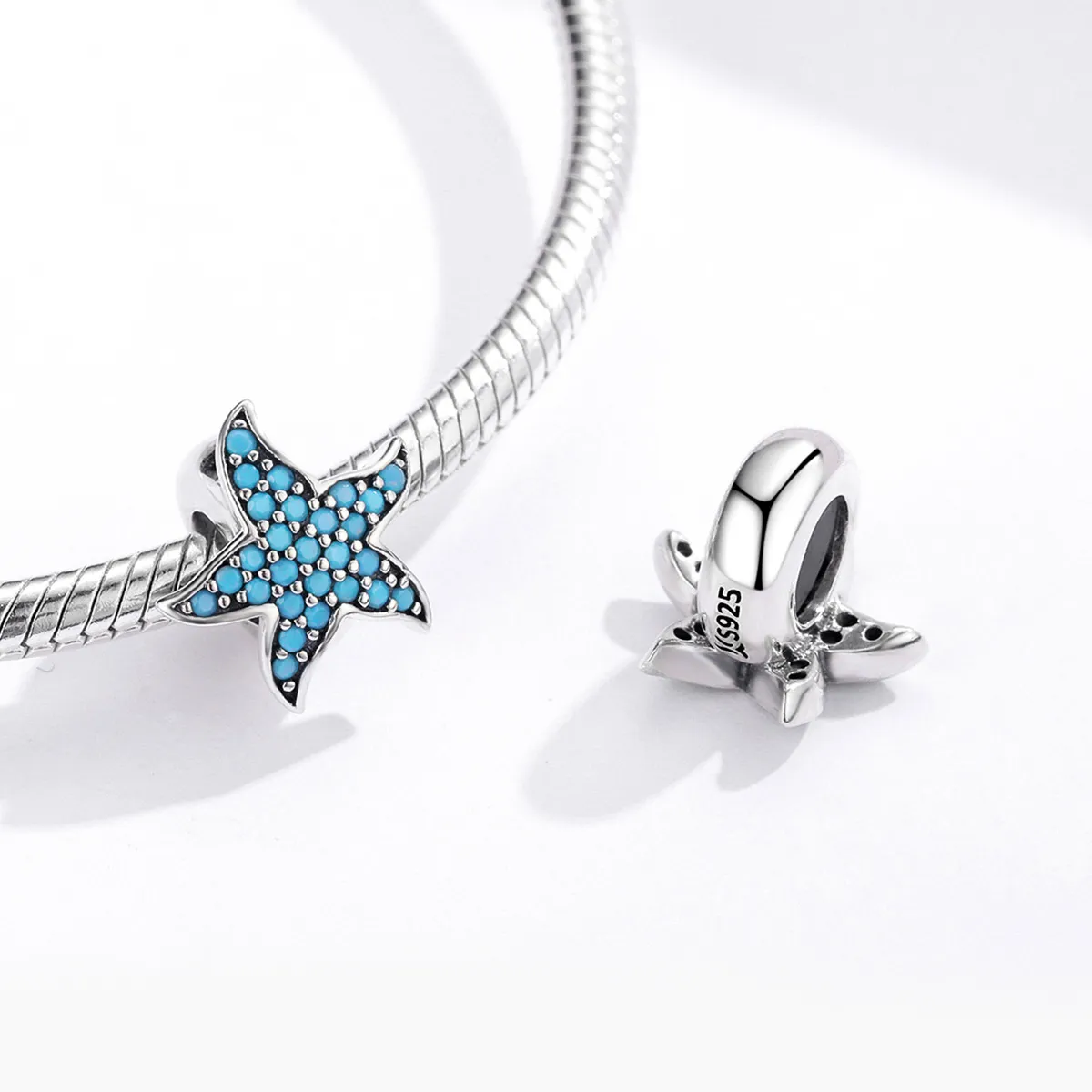 Pandora Style Silver Starfish Charm - SCC1313